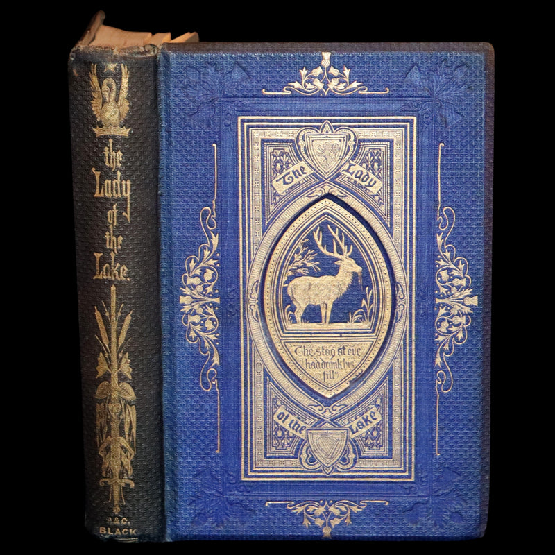 1863 Rare Book ~ Lady of the Lake by Sir Walter Scott, Illustrated by Birket Foster and John Gilbert.