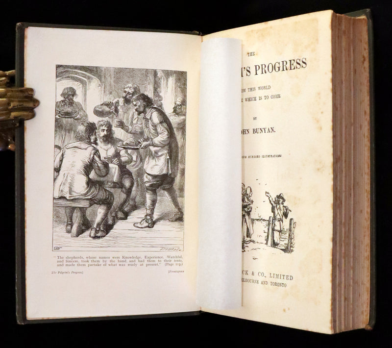 1895 Scarce variant Binding - The Pilgrim's Progress by John Bunyan. Illustrated.