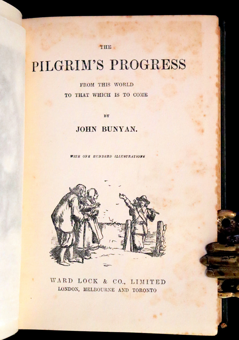 1895 Scarce variant Binding - The Pilgrim's Progress by John Bunyan. Illustrated.