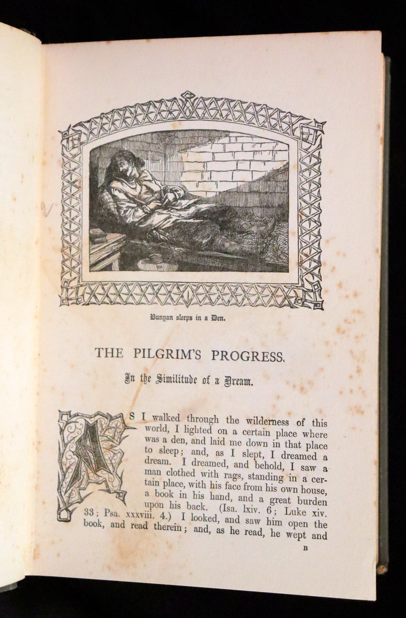 1895 Scarce variant Binding - The Pilgrim's Progress by John Bunyan. Illustrated.