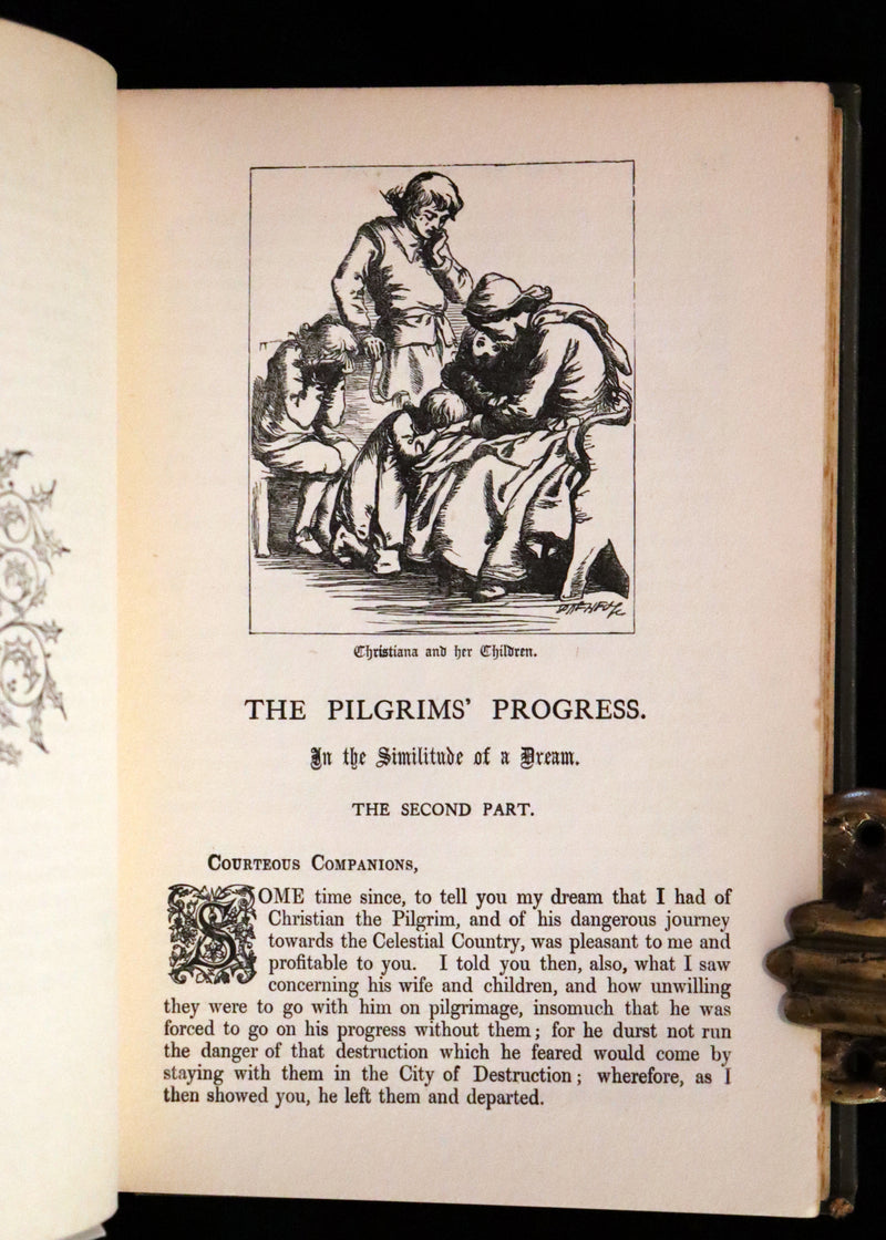 1895 Scarce variant Binding - The Pilgrim's Progress by John Bunyan. Illustrated.
