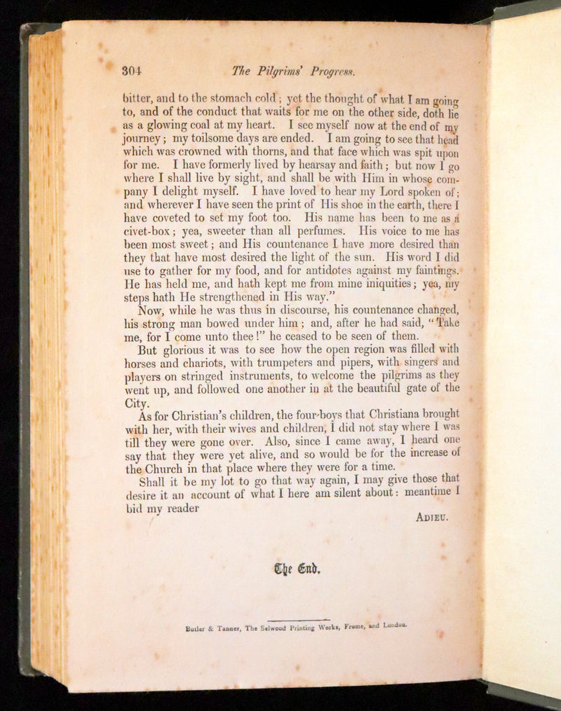 1895 Scarce variant Binding - The Pilgrim's Progress by John Bunyan. Illustrated.