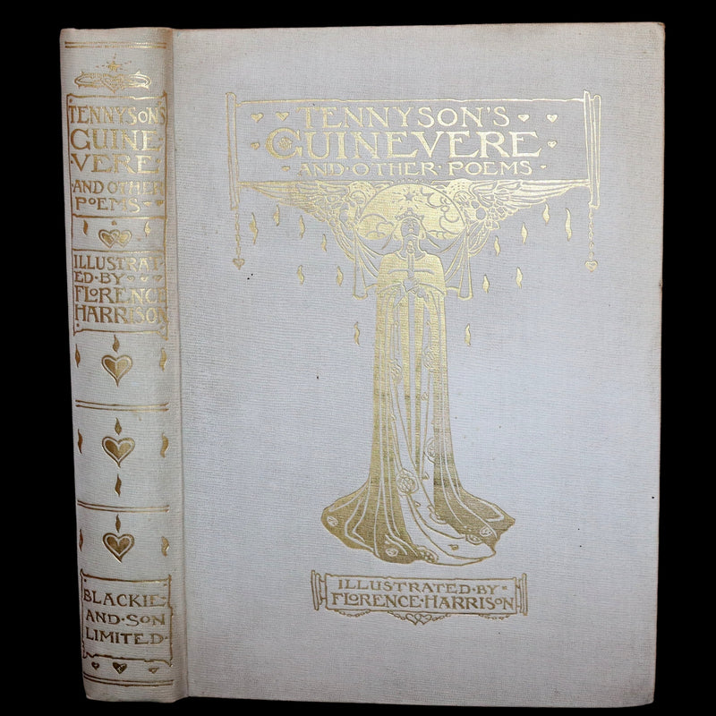 1912 Rare First Edition - Tennyson's Guinevere Illustrated by Pre-Raphaelite Florence Harrison.