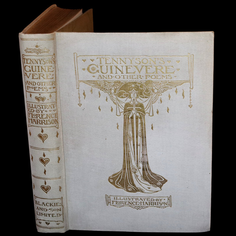 1912 Rare First Edition - Tennyson's Guinevere Illustrated by Pre-Raphaelite Florence Harrison.