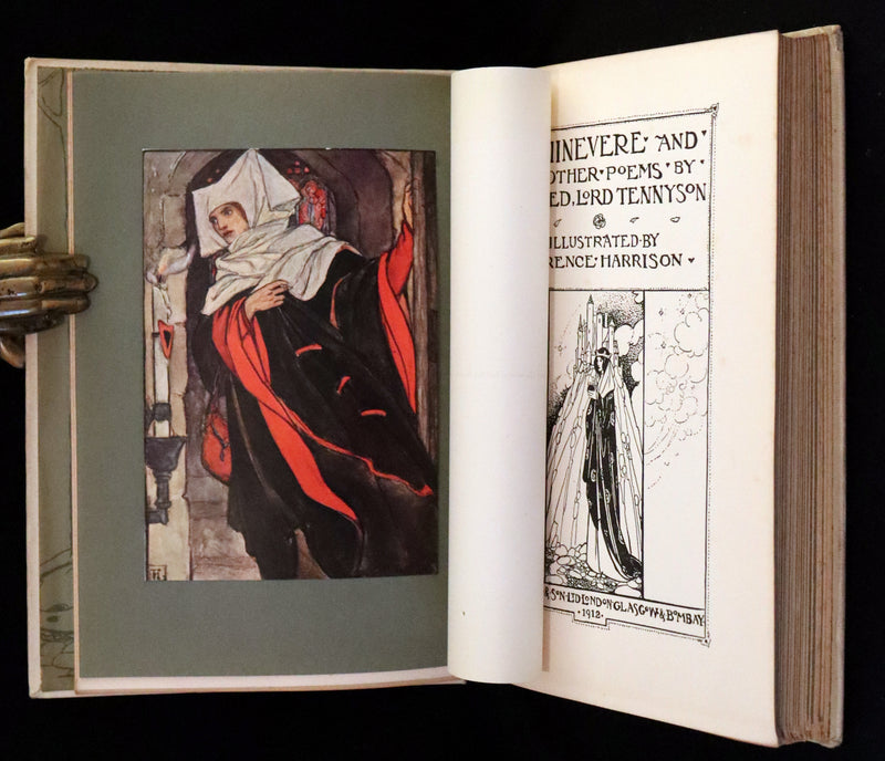 1912 Rare First Edition - Tennyson's Guinevere Illustrated by Pre-Raphaelite Florence Harrison.
