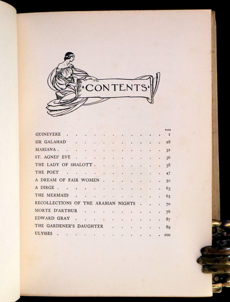 1912 Rare First Edition - Tennyson's Guinevere Illustrated by Pre-Raphaelite Florence Harrison.