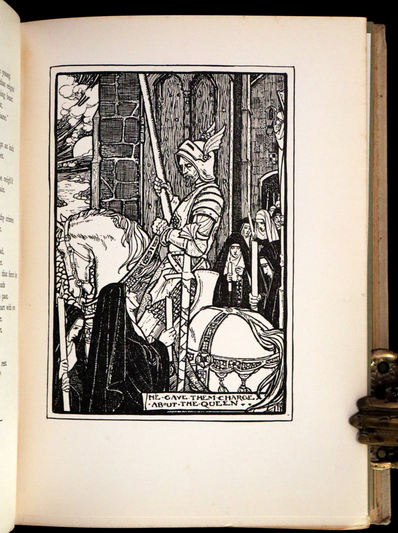 1912 Rare First Edition - Tennyson's Guinevere Illustrated by Pre-Raphaelite Florence Harrison.