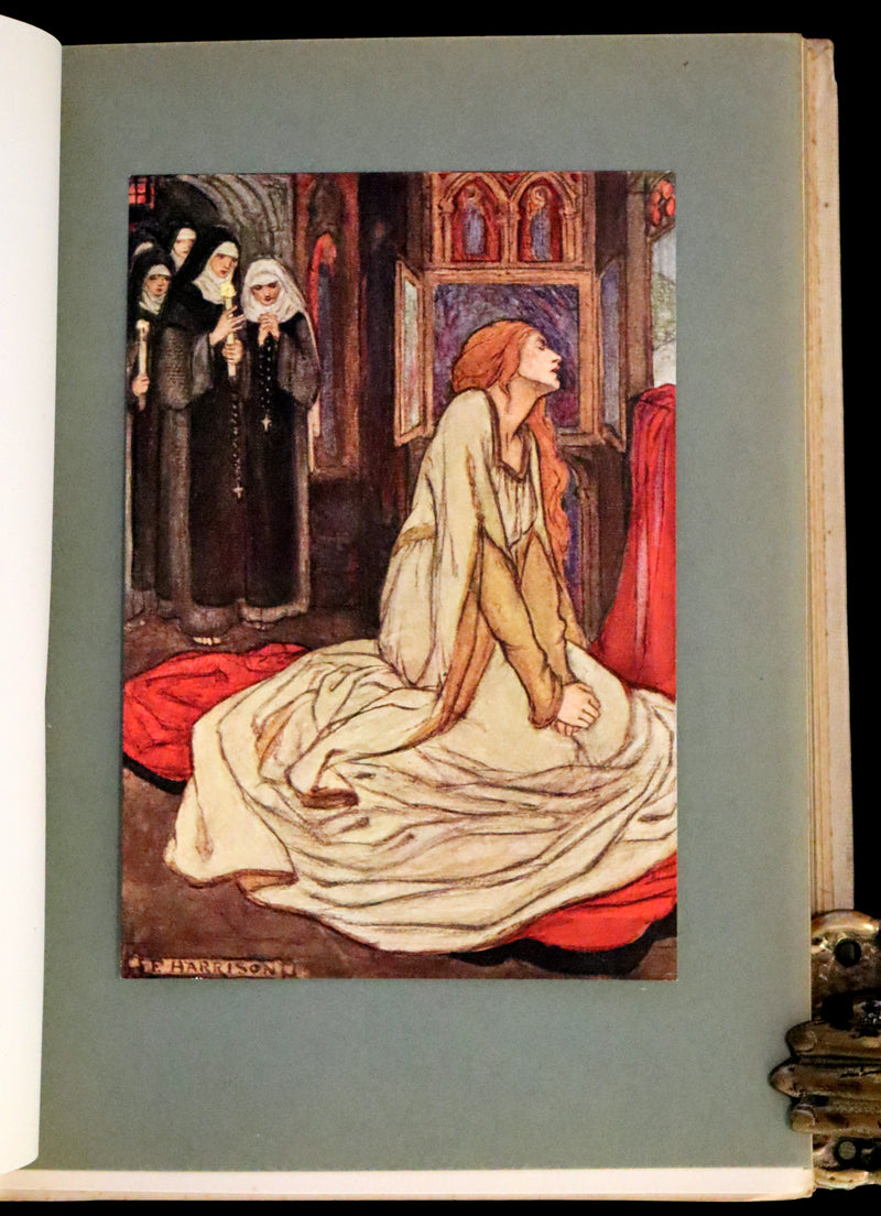 1912 Rare First Edition - Tennyson's Guinevere Illustrated by Pre-Raphaelite Florence Harrison.