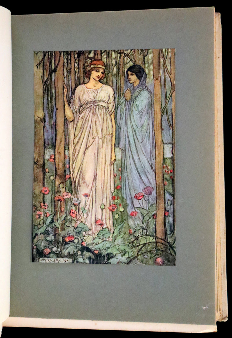 1912 Rare First Edition - Tennyson's Guinevere Illustrated by Pre-Raphaelite Florence Harrison.