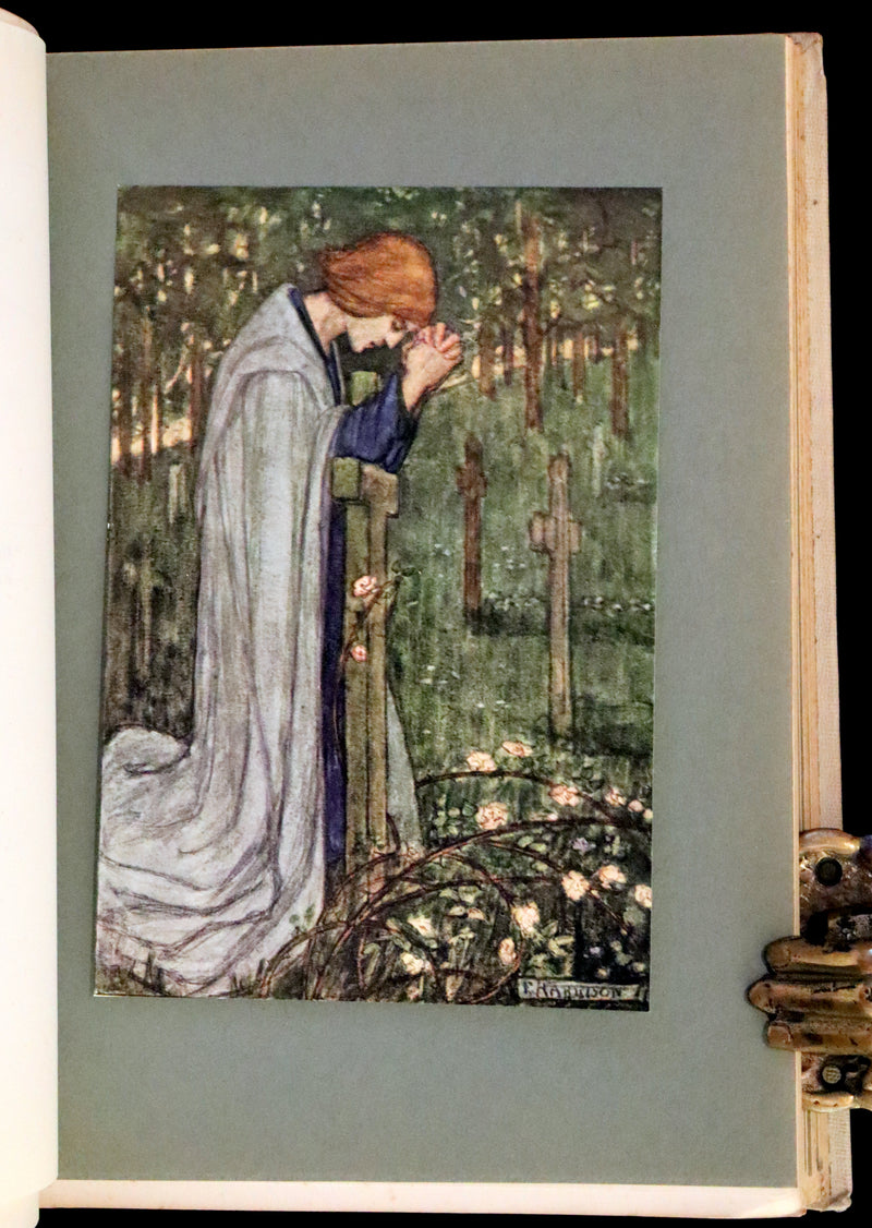 1912 Rare First Edition - Tennyson's Guinevere Illustrated by Pre-Raphaelite Florence Harrison.