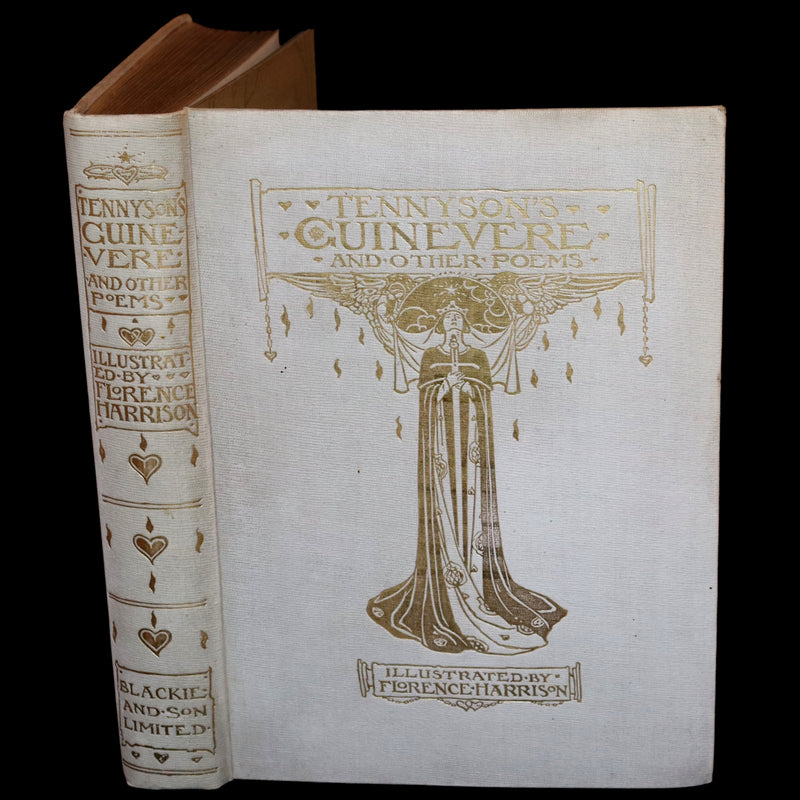 1912 Rare First Edition - Tennyson's Guinevere Illustrated by Pre-Raphaelite Florence Harrison.