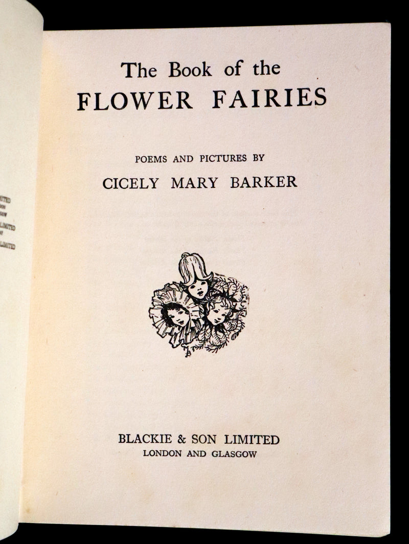 1950 Rare Book - The Book of the Flower Fairies by Cicely Mary Barker.