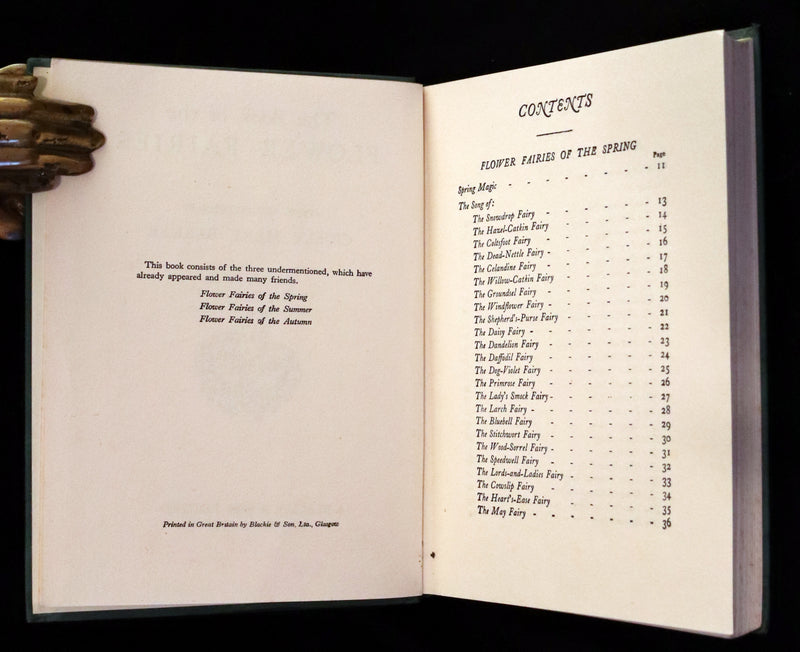 1950 Rare Book - The Book of the Flower Fairies by Cicely Mary Barker.