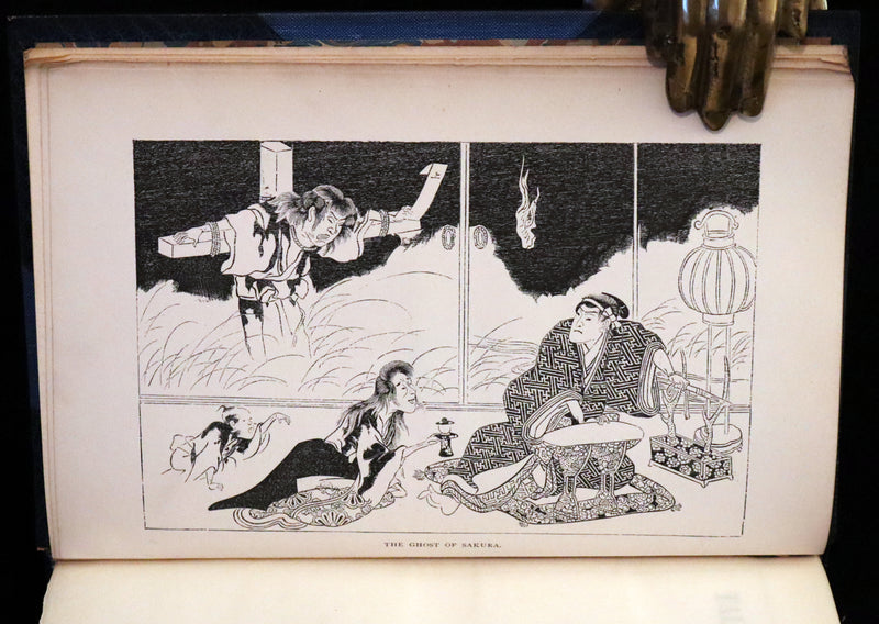 1871 Scarce First Edition bound by Riviere and Son  - Tales of Old Japan by A. B. Mitford with illustrations on wood by Japanese Artists.