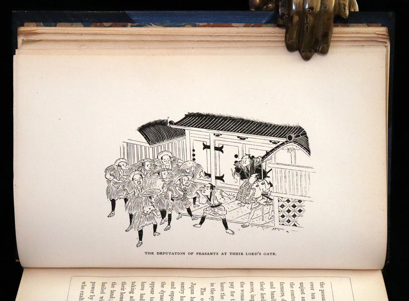 1871 Scarce First Edition bound by Riviere and Son  - Tales of Old Japan by A. B. Mitford with illustrations on wood by Japanese Artists.