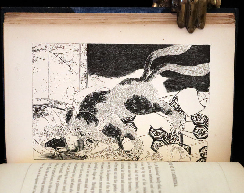 1871 Scarce First Edition bound by Riviere and Son  - Tales of Old Japan by A. B. Mitford with illustrations on wood by Japanese Artists.