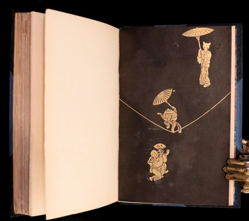 1871 Scarce First Edition bound by Riviere and Son  - Tales of Old Japan by A. B. Mitford with illustrations on wood by Japanese Artists.