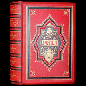 1880 Beautiful Victorian Binding - The Poetical Works of Henry W. Longfellow. Illustrated by Thomas Seccombe.