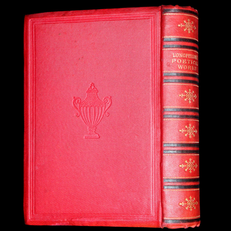1880 Beautiful Victorian Binding - The Poetical Works of Henry W. Longfellow. Illustrated by Thomas Seccombe.