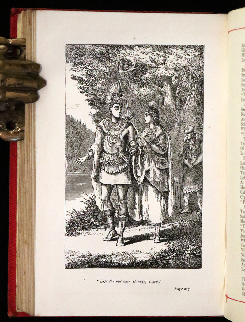 1880 Beautiful Victorian Binding - The Poetical Works of Henry W. Longfellow. Illustrated by Thomas Seccombe.