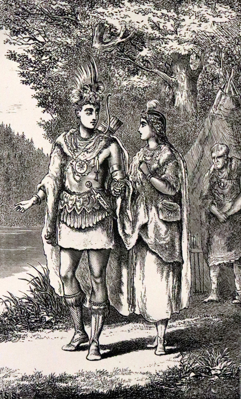 1880 Beautiful Victorian Binding - The Poetical Works of Henry W. Longfellow. Illustrated by Thomas Seccombe.