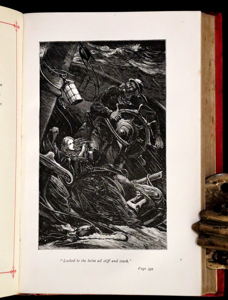 1880 Beautiful Victorian Binding - The Poetical Works of Henry W. Longfellow. Illustrated by Thomas Seccombe.