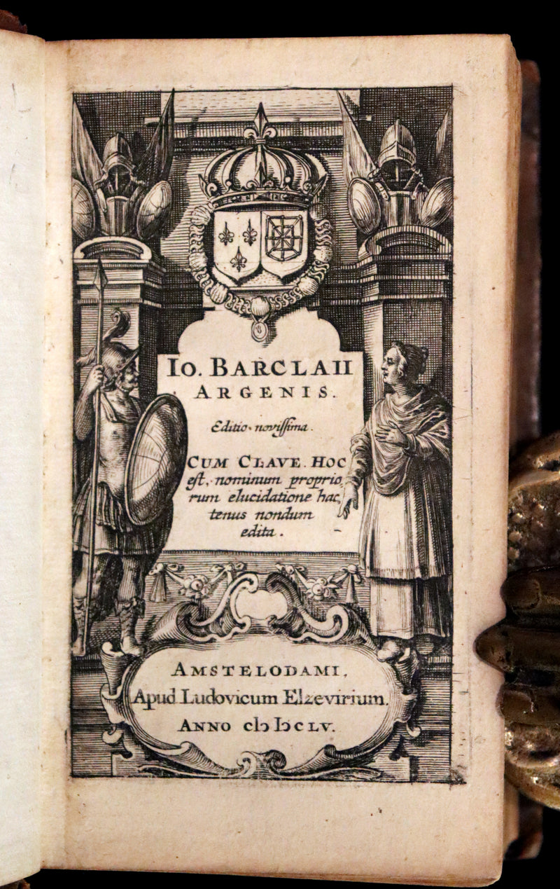 1655 Rare Latin Book - Scottish writer Io. Barclaii Argenis. Editio novissima by Elzevir.