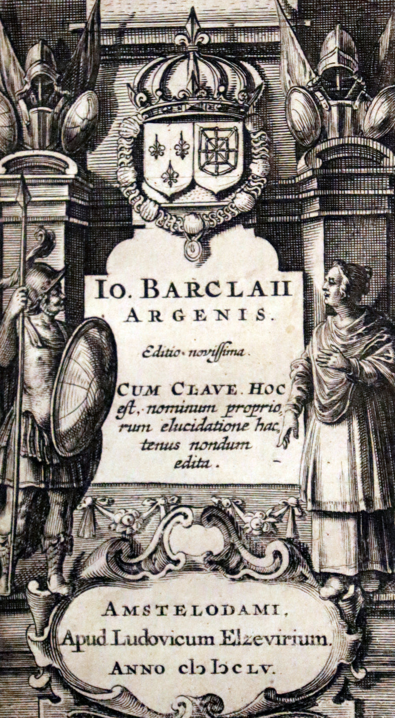 1655 Rare Latin Book - Scottish writer Io. Barclaii Argenis. Editio novissima by Elzevir.