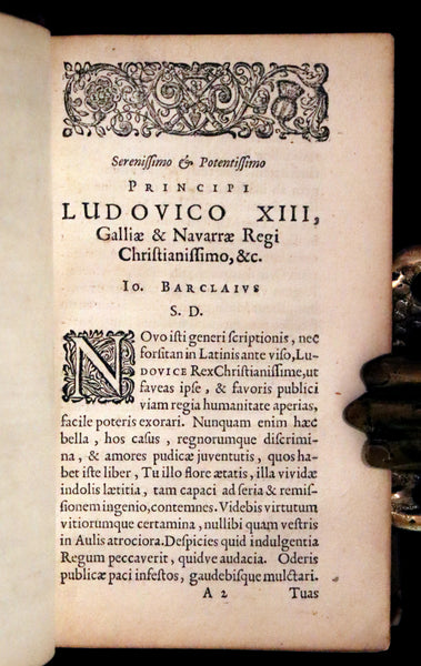 1655 Rare Latin Book - Scottish writer Io. Barclaii Argenis. Editio novissima by Elzevir.