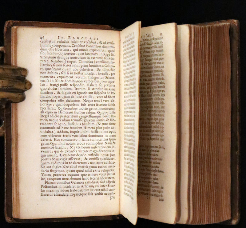 1655 Rare Latin Book - Scottish writer Io. Barclaii Argenis. Editio novissima by Elzevir.