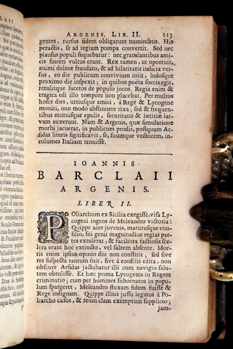 1655 Rare Latin Book - Scottish writer Io. Barclaii Argenis. Editio novissima by Elzevir.