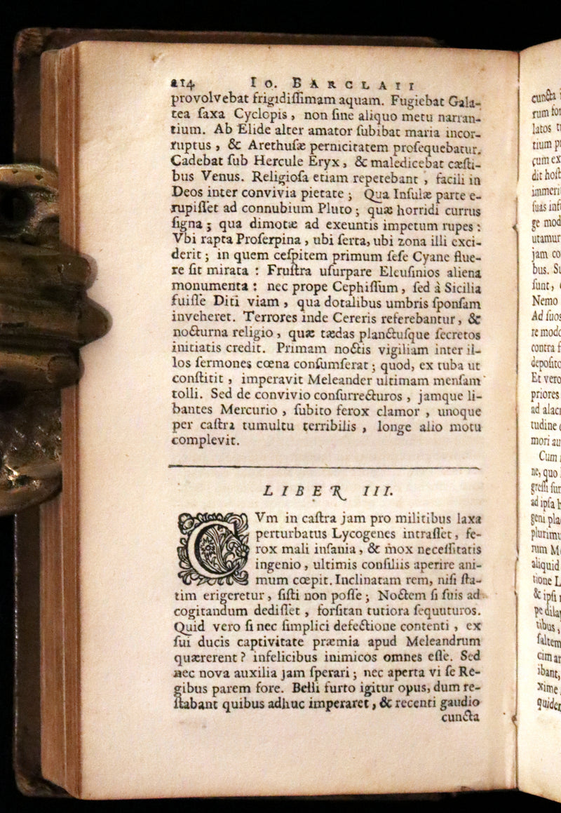 1655 Rare Latin Book - Scottish writer Io. Barclaii Argenis. Editio novissima by Elzevir.