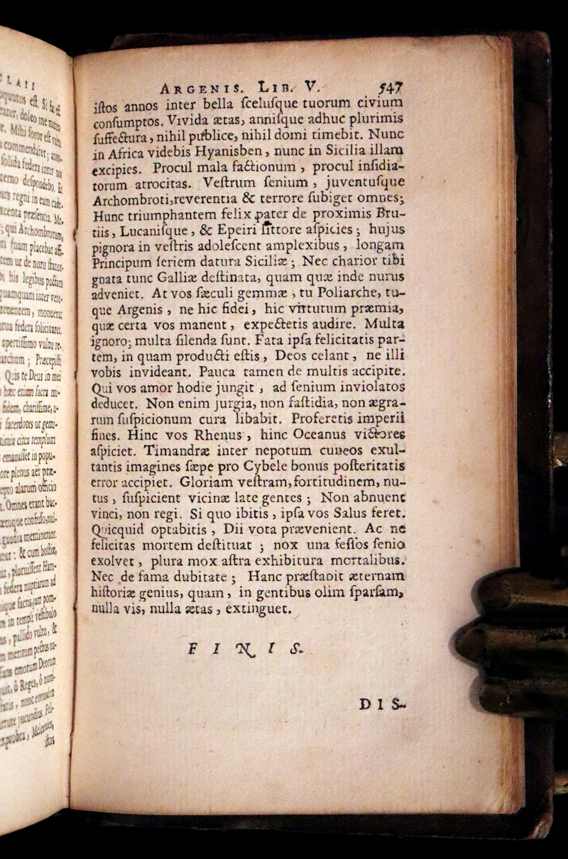 1655 Rare Latin Book - Scottish writer Io. Barclaii Argenis. Editio novissima by Elzevir.