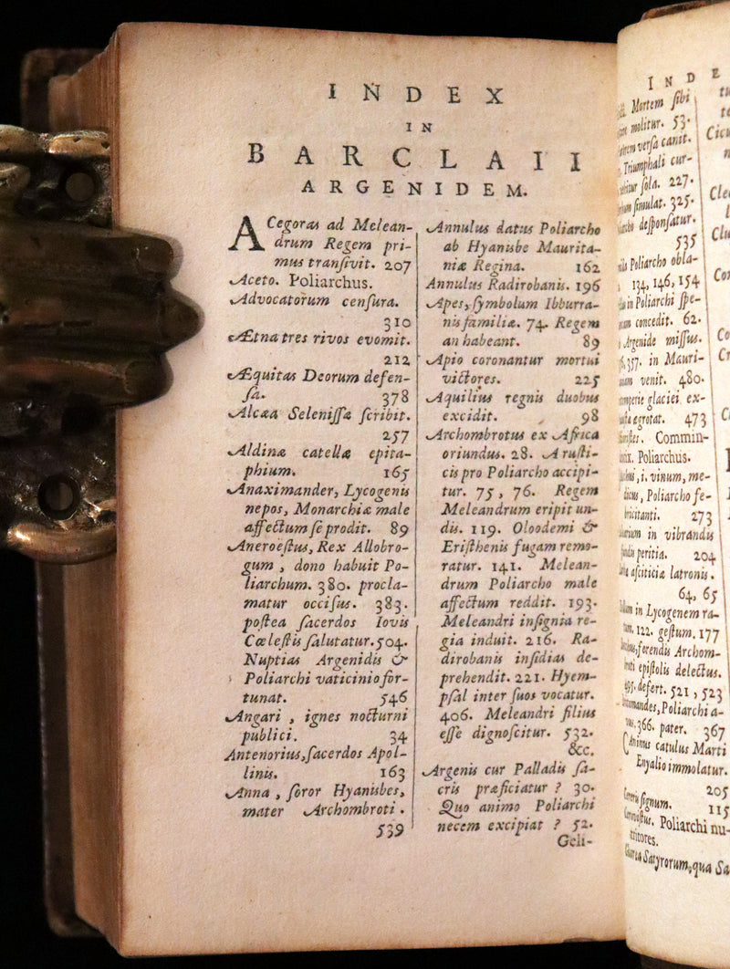 1655 Rare Latin Book - Scottish writer Io. Barclaii Argenis. Editio novissima by Elzevir.