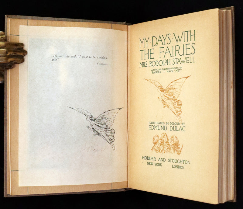 1914 Rare First Edition - My Days With The Fairies illustrated by Edmund Dulac.