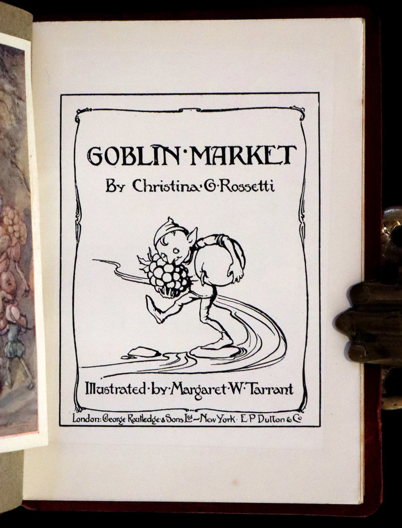 1912 Scarce First Deluxe Edition - Goblin Market by Christina Rossetti illustrated by Margaret W. Tarrant.