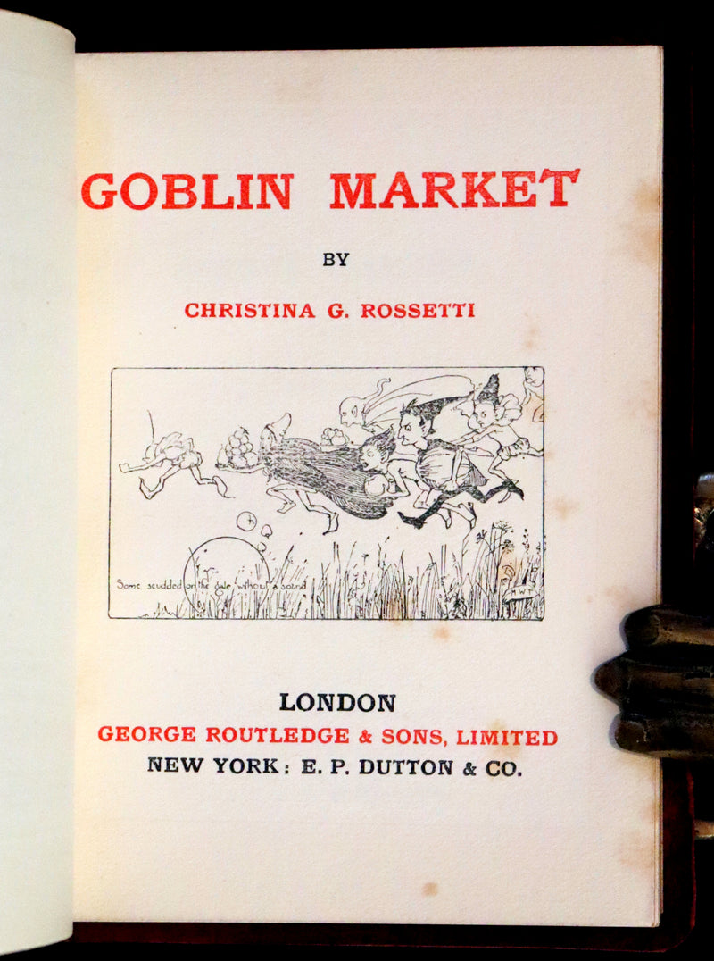 1912 Scarce First Deluxe Edition - Goblin Market by Christina Rossetti illustrated by Margaret W. Tarrant.