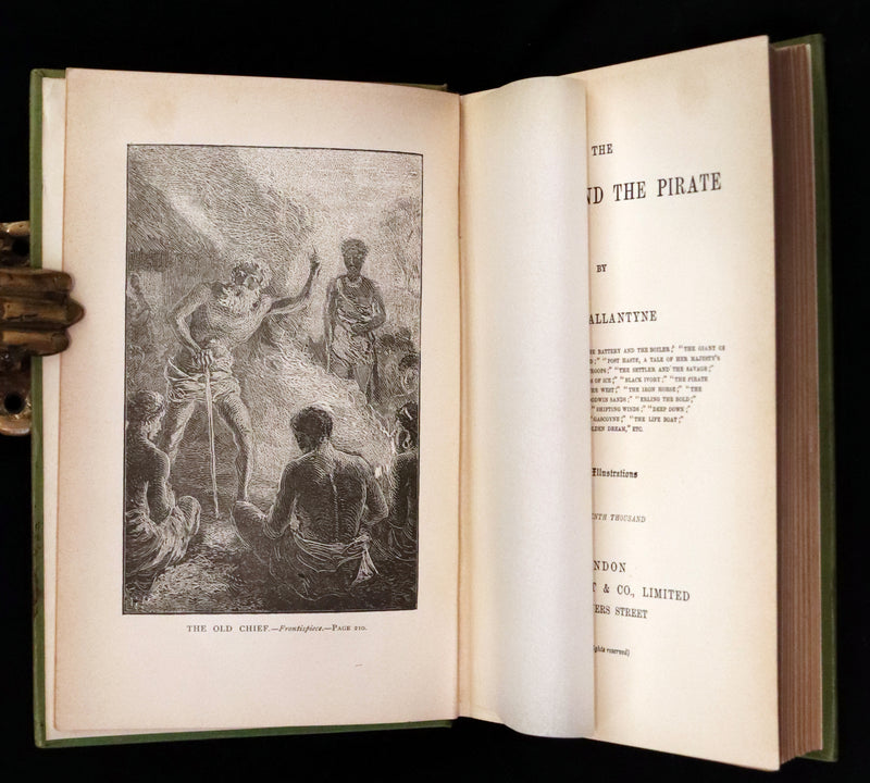 1890 Rare Victorian Book - The Madman and the Pirate by Robert Michael Ballantyne.