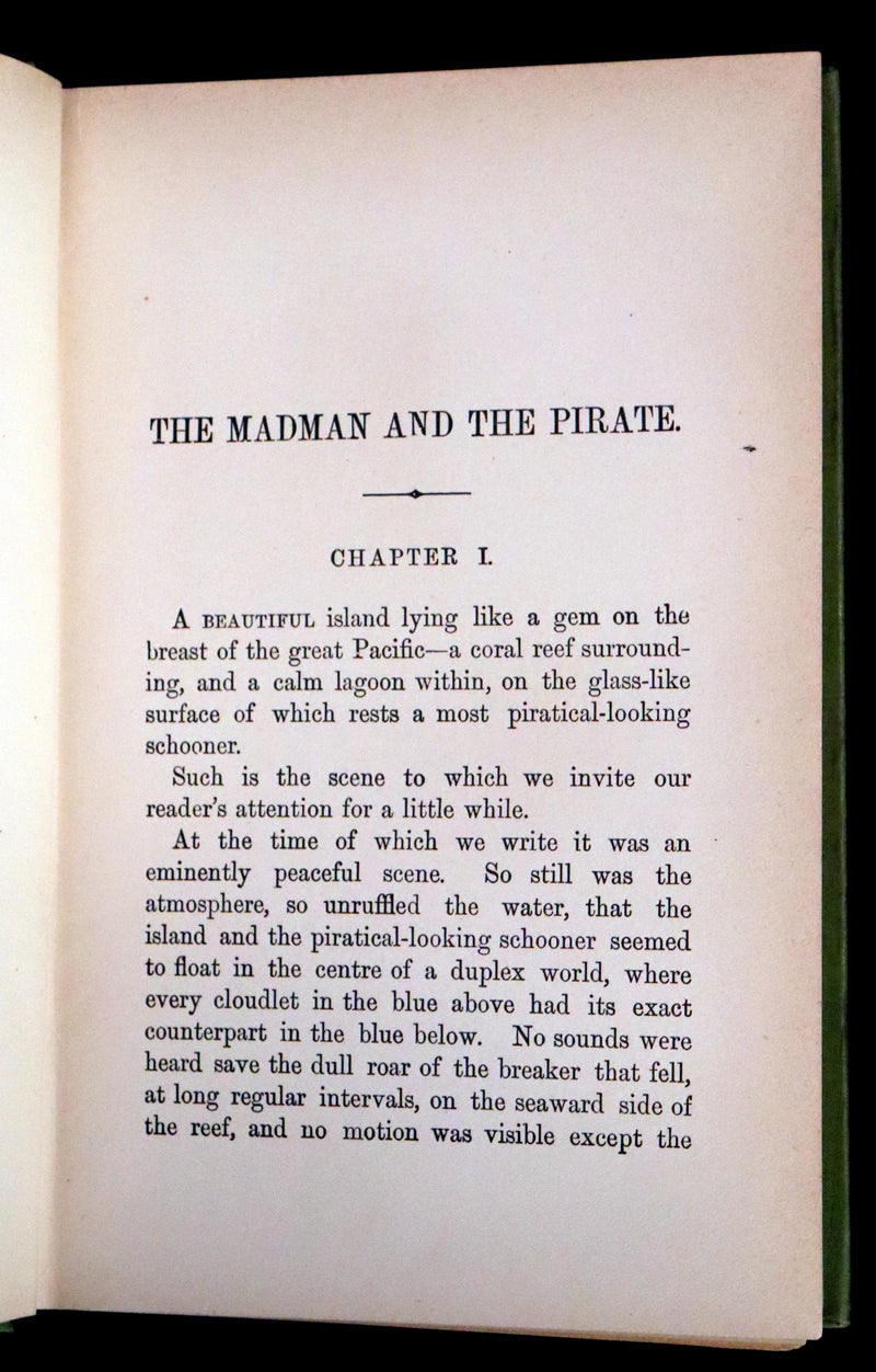 1890 Rare Victorian Book - The Madman and the Pirate by Robert Michael Ballantyne.