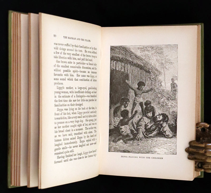 1890 Rare Victorian Book - The Madman and the Pirate by Robert Michael Ballantyne.