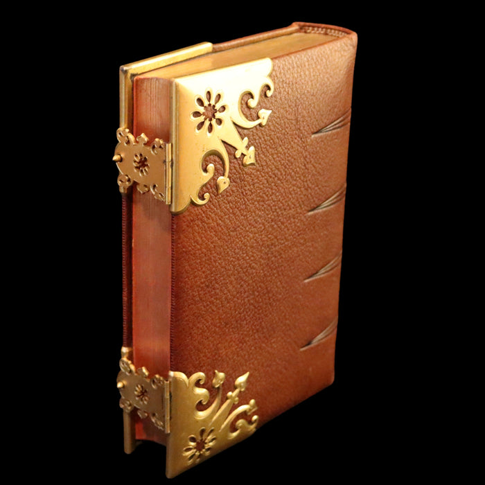 1870 Rare Book bound by Bagster - Polyglot Bible, Old and New Testaments. Beautiful binding with Clasps.