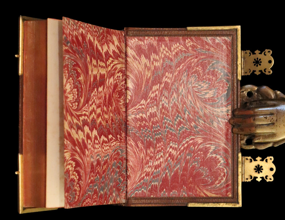 1870 Rare Book bound by Bagster - Polyglot Bible, Old and New Testaments. Beautiful binding with Clasps.