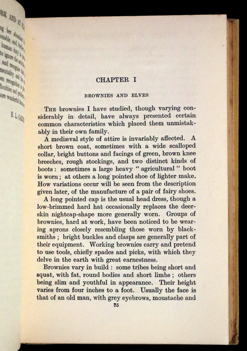 1925 Rare First Edition Book - Fairies at Work and at Play observed by Geoffrey Hodson.