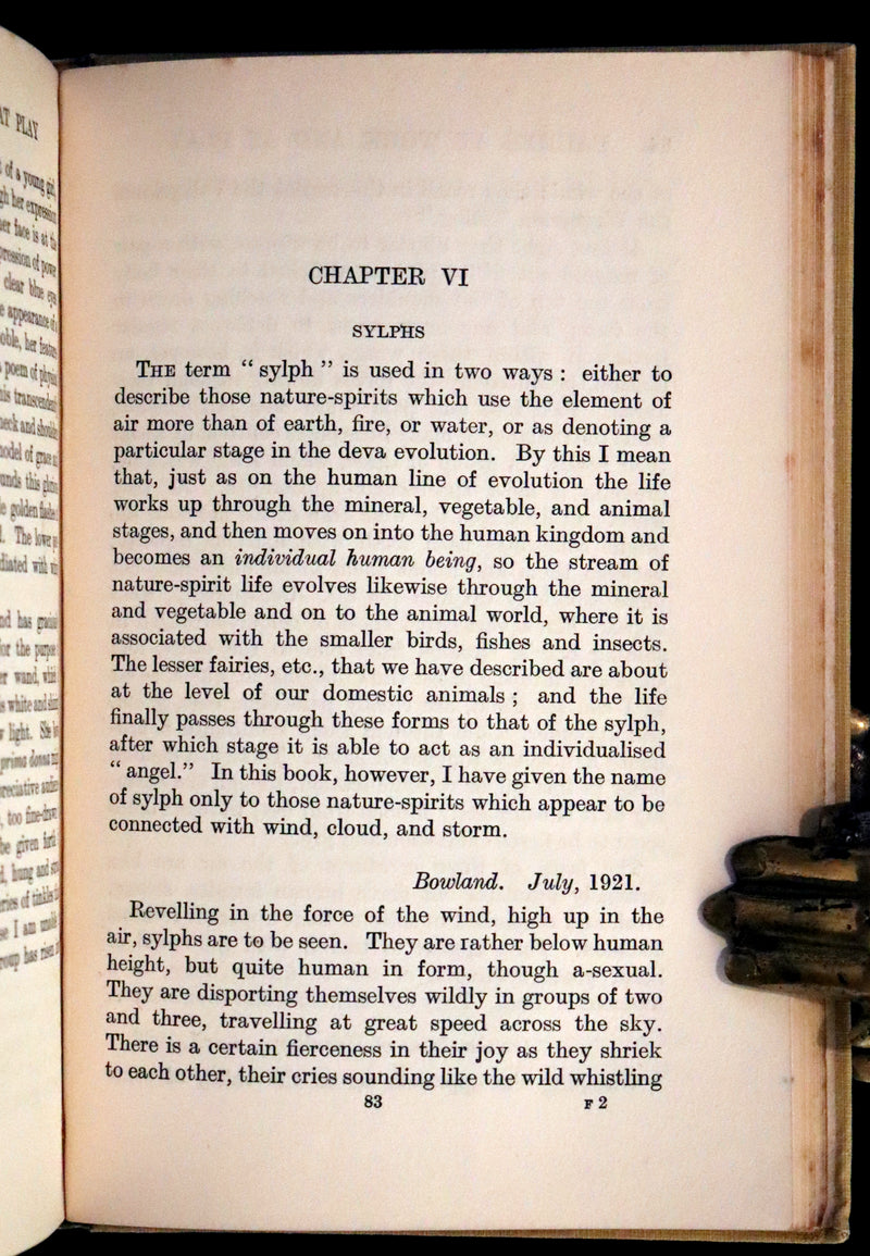 1925 Rare First Edition Book - Fairies at Work and at Play observed by Geoffrey Hodson.