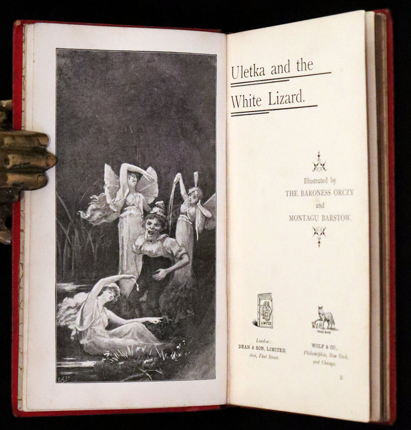 1895 Rare First Edition - Uletka and the White Lizard, Fairy Tale by the Hungarian Baroness Emma Orczy.