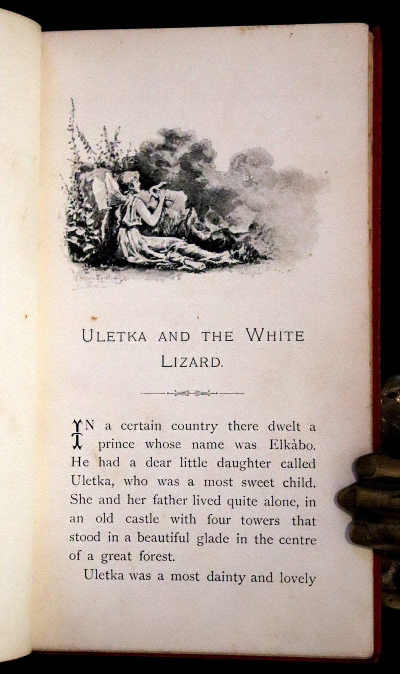 1895 Rare First Edition - Uletka and the White Lizard, Fairy Tale by the Hungarian Baroness Emma Orczy.