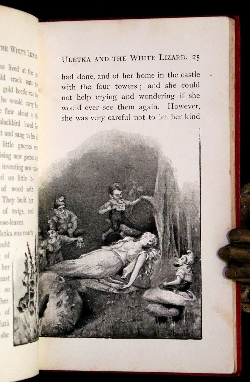 1895 Rare First Edition - Uletka and the White Lizard, Fairy Tale by the Hungarian Baroness Emma Orczy.