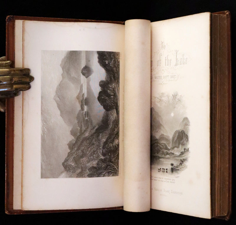 1853 Rare Book ~ Lady of the Lake by Sir Walter Scott, Illustrated by Birket Foster and John Gilbert.