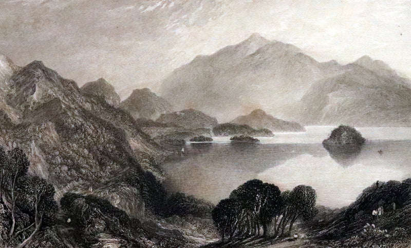 1853 Rare Book ~ Lady of the Lake by Sir Walter Scott, Illustrated by Birket Foster and John Gilbert.