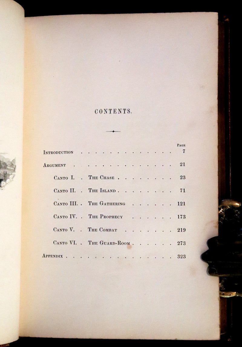 1853 Rare Book ~ Lady of the Lake by Sir Walter Scott, Illustrated by Birket Foster and John Gilbert.